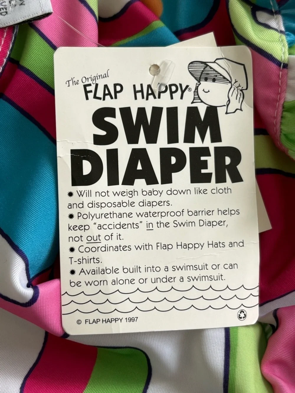 Flap Happy Baby Girl Swimsuit 6M Ruffle One Piece Built-In Swim Diaper NWT